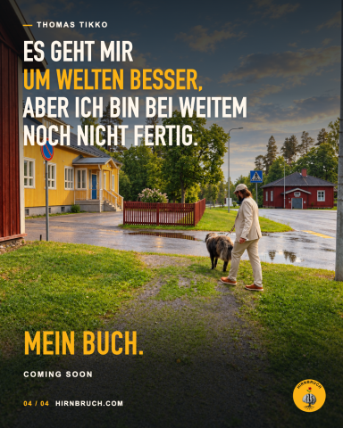 4/4 · Thomas Tikko mit Ilu. „Es geht mir um Welten besser, aber ich bin bei Weitem noch nicht fertig.“ Mein Buch. Coming soon.