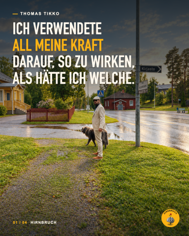 1/4 · Thomas Tikko mit Ilu. „Ich verwendete all meine Kraft darauf, so zu wirken, als hätte ich welche.“